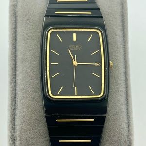 Seiko black tone 25mm size case, 8.5 long sizable band